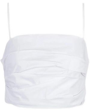 STAUD Ruched Top - White