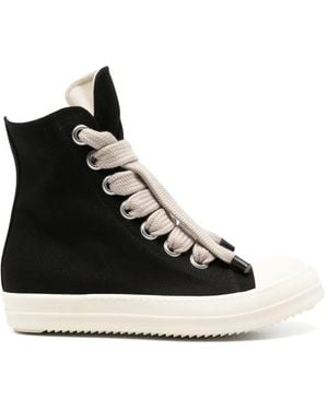 Rick Owens Jumbolace High-Top Lace-Up Trainers - Black