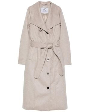 Norwegian Wool Manteau À Ceinture Nouée - White