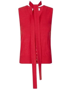 LA PISCINE Knitted Vest - Red