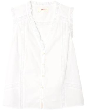 Xirena Sleeveless Ruffled Top - White