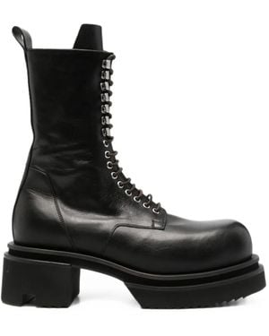 Rick Owens Bogun Lace-Up Boots - Black