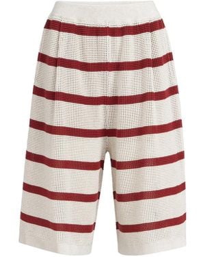 Brunello Cucinelli Striped Bermuda Shorts - Blue