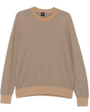BOSS Geometric-Pattern Jumper - Natural