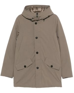 Woolrich Button Hooded Jacket - Gray