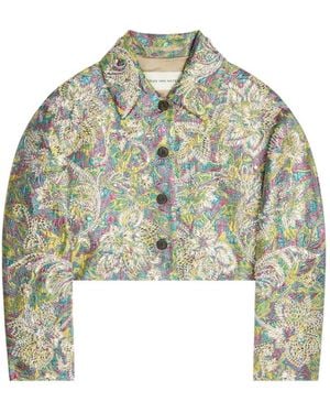 Dries Van Noten Jacquard-Pattern Jacket - Green