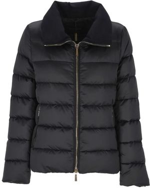 Moorer Argentea Quilted High-Neck Jacket - Black