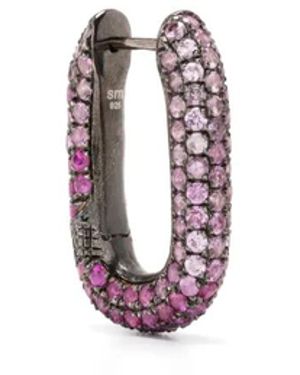 Selim Mouzannar Link Sapphire Single Earring - White