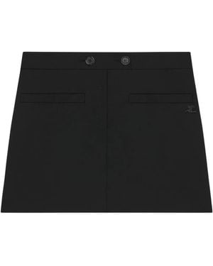 Courreges Tailored Mini Skirt - Black