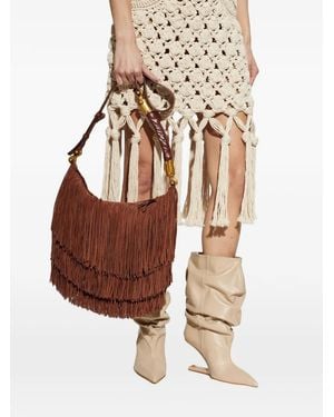 Balmain Sac Porté Épaule Ébène À Franges - Multicolour
