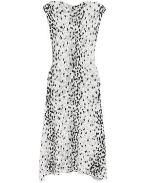 Karl Lagerfeld Animal Print Midi Dress - White