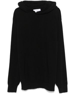 Seven Gauge Wool Hoodie - Black