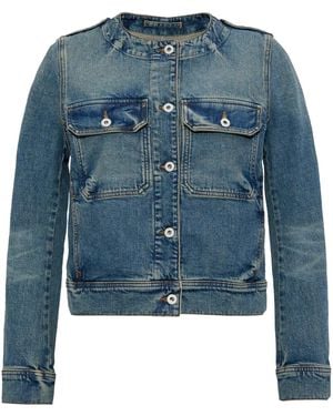 KENZO Jeansjacke ohne Kragen - Blau