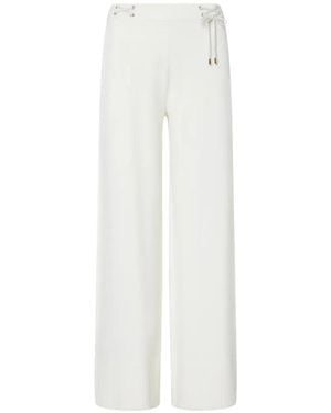 Liu Jo Knit Trousers With Drawstrings - White