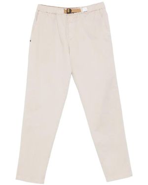 White Sand Elasticated Belt Trousers - White