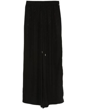 BOSS Striped-Pattern Trousers - Black