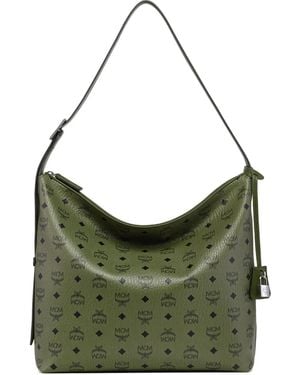 MCM Bolso De Hombro Aren Hobo Visetos Grande - Verde