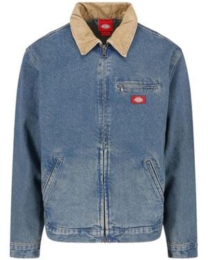 Dickies Corduroy-Collar Denim Jacket - Blue