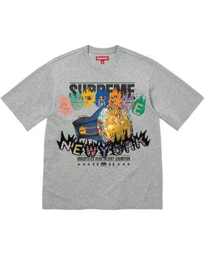 Supreme Undisputed Crystal-Embellished T-Shirt - Gray