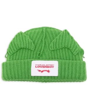 Charles Jeffrey Chunky Ears Beanie Hat - Green