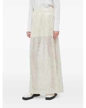 Herskind Sequin-Embellishment Maxi Skirt - White