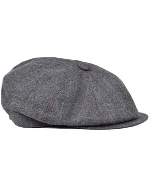 Brunello Cucinelli シルクベレー帽 - グレー