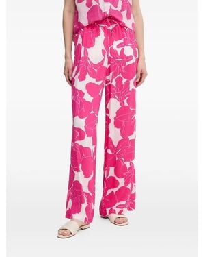 MARC AUREL Hose mit Blumenprint - Pink