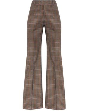Etro Plaid Pattern Trousers - Brown