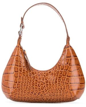 BY FAR Baby Amber Croco Embossed Shoulder Bag - Multicolor