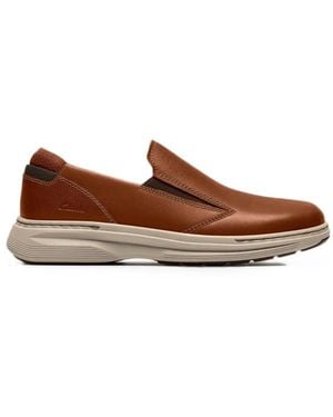 Clarks Craftwell Free Leather Trainers - Brown