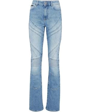 Philipp Plein Vaqueros Acampanados - Azul