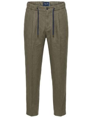 Drumohr Drawstring-Waist Trousers - Green