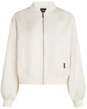 KARL LAGERFELD Côte D'Azur Long-Sleeve Bomber Jacket - White