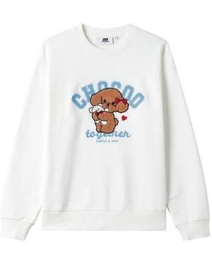 Chocoolate Graphic-Print Sweatshirt - White