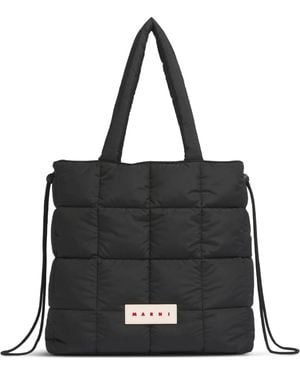 Marni Quilted Tote Bag - Black