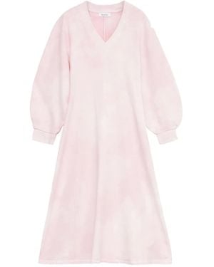 Rodebjer Gisele Tie-Dye V-Neck Midi Dress - Pink