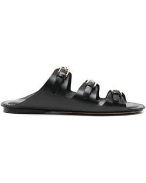 Sandro Leather Sandals - Black
