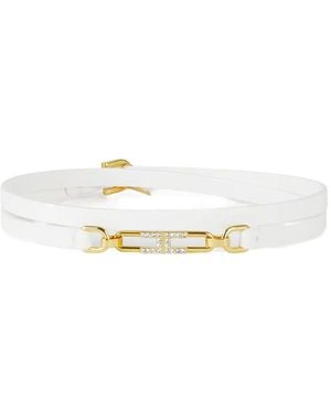 Elisabetta Franchi Collar con detalle del logo - Blanco