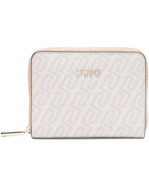 Liu Jo Logo Zip Wallet - White