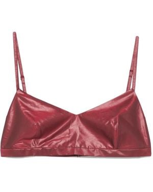 Carven Silk-Blend Bra - Red