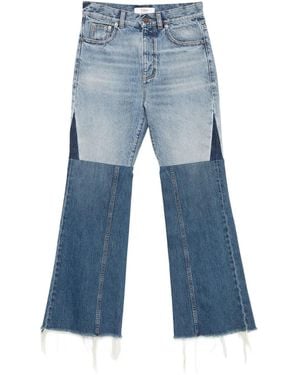 Chloé Ausgefranste Jeans im Patchwork-Look - Blau