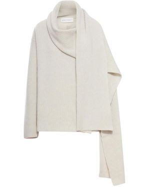 Niccolò Pasqualetti Pullover Mit Schaldetail - Weiß