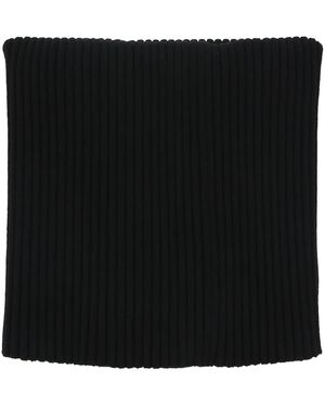 ALAINPAUL Ribbed Knit Neck Warmer - Black