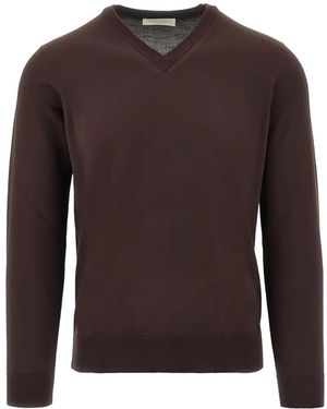 THE M.. Pullover Mit V-Ausschnitt - Braun