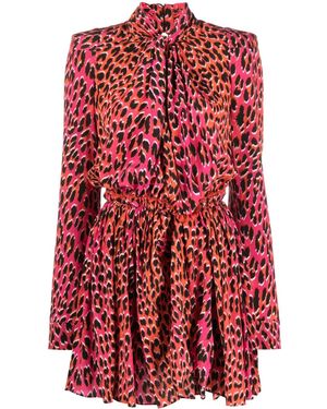 Zadig & Voltaire Animal-Print Silk Minidress - Red