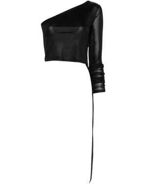 Rick Owens One-Shoulder Top - Black