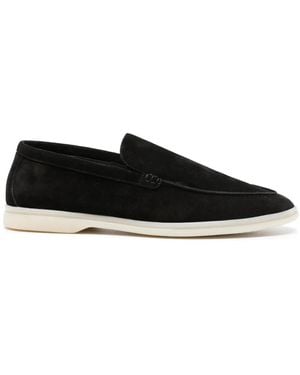 SCAROSSO Ludovico Suede Loafers - Black