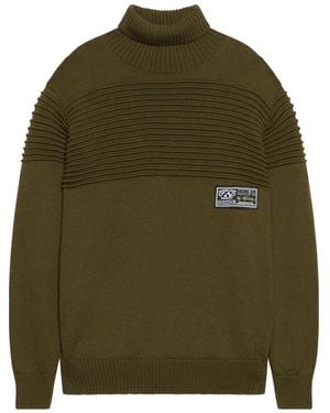 Gcds Ribbed Roll-Neck Sweater - Green