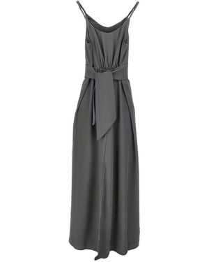 Emporio Armani Bow Long Dress - White
