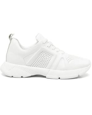SERGIO MORETTI FIRENZE Perforated Panel Trainers - White
